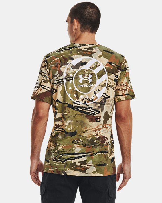 Men's UA Freedom Camo T-Shirt, Brown, pdpMainDesktop image number 1